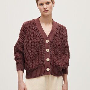 Babaa Cardigan No18 in Black Cherry